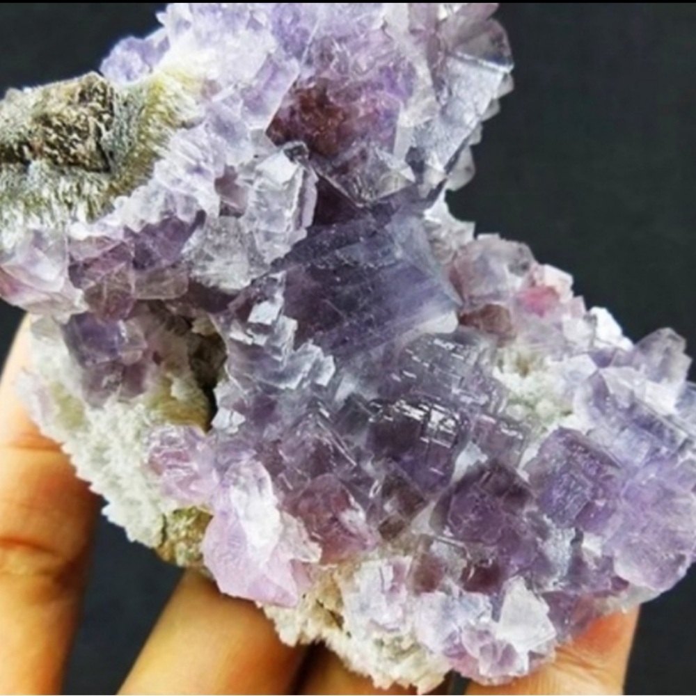 Purple Fluorite Arc Specimen Medium Ladders and Windows Crystal Gem Mineral - Picture 8 of 10